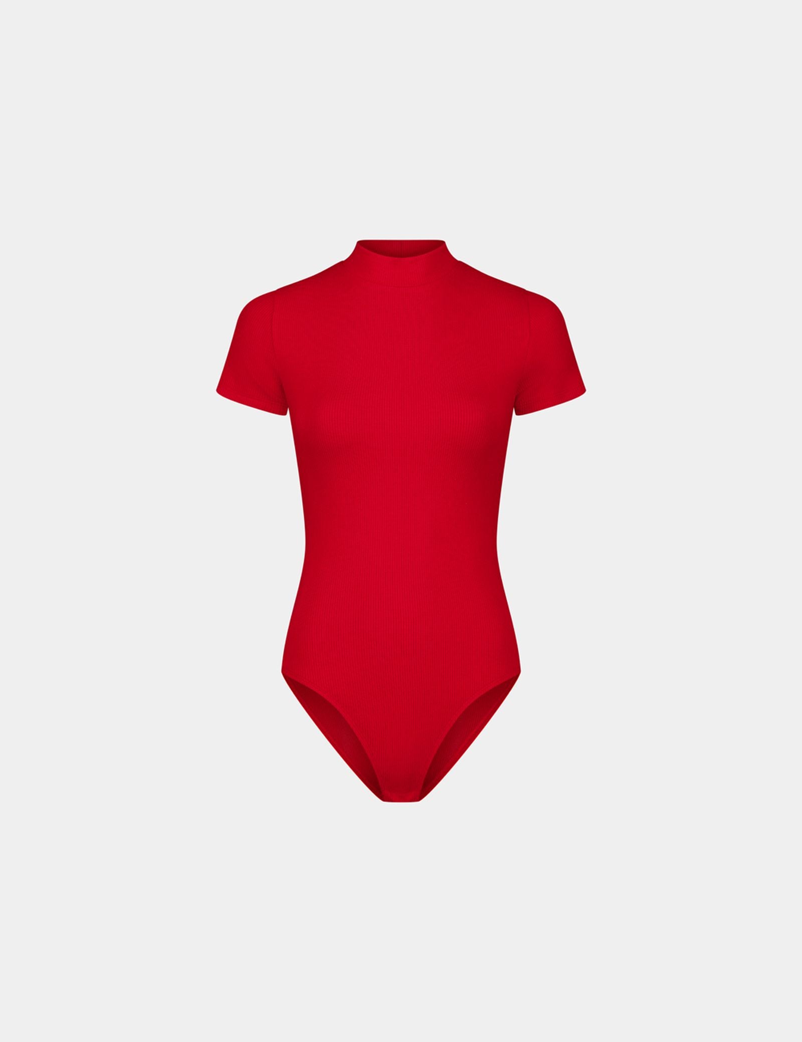 Body col montant rouge vif