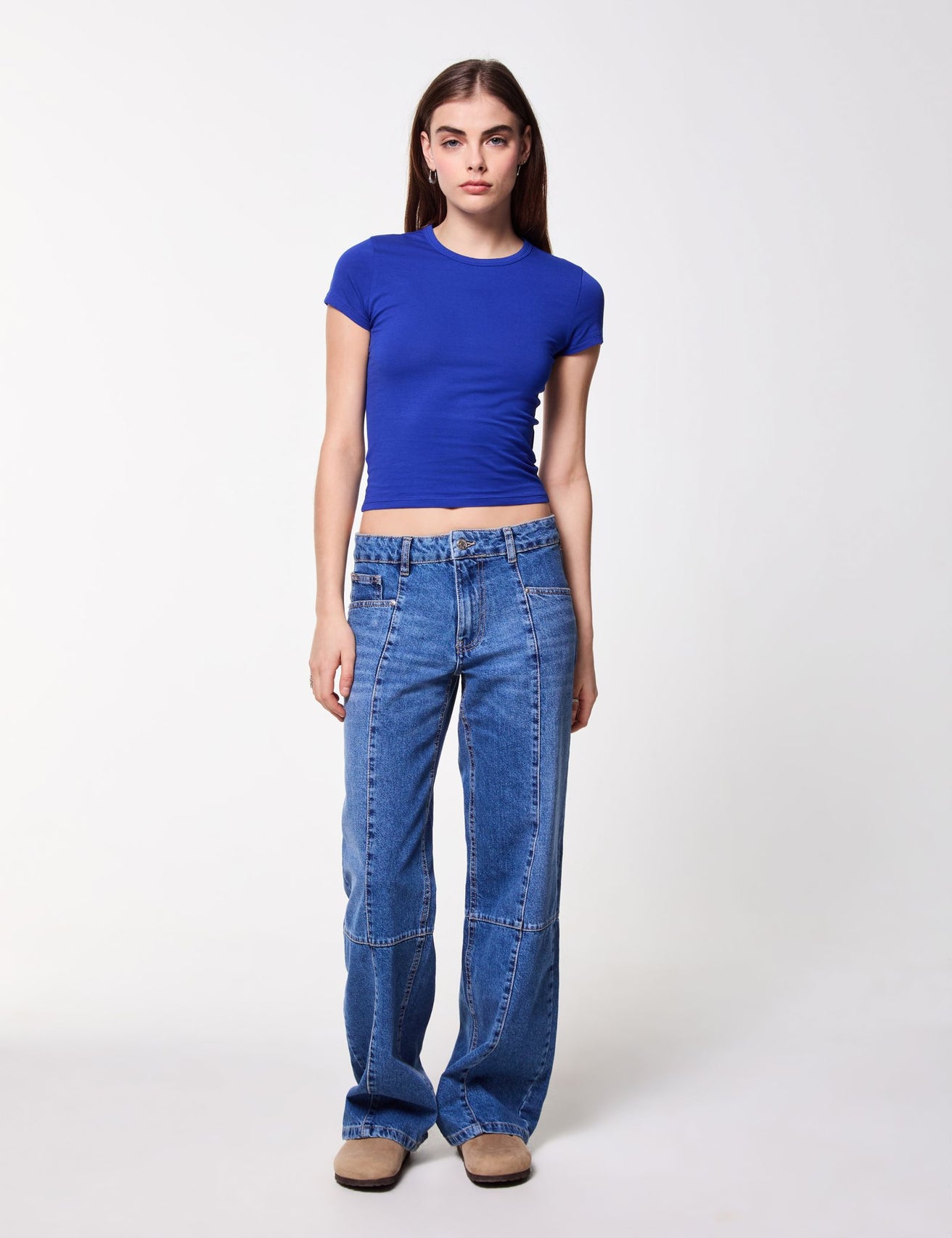 T-shirt basic bleu indigo - Image 1