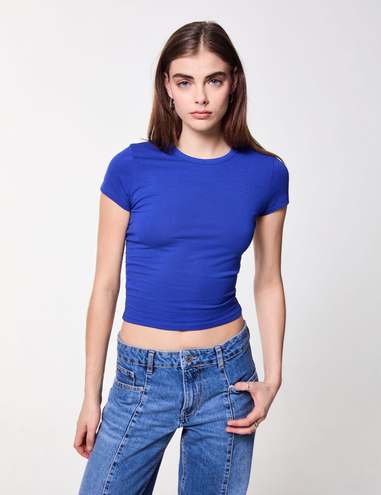 T-shirt basic bleu indigo - Image 2