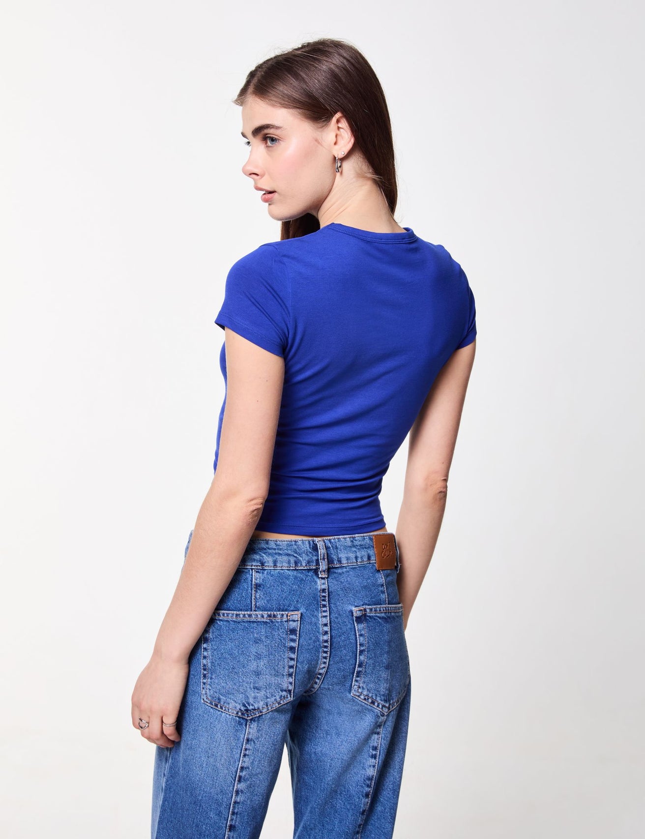 T-shirt basic bleu indigo - Image 4