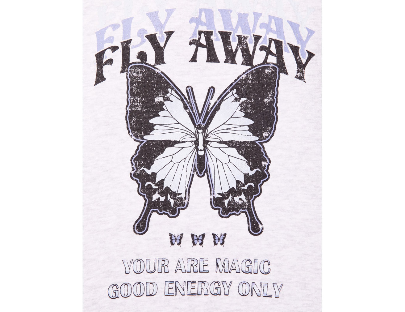 Sweat papillon gris chiné - Image 3