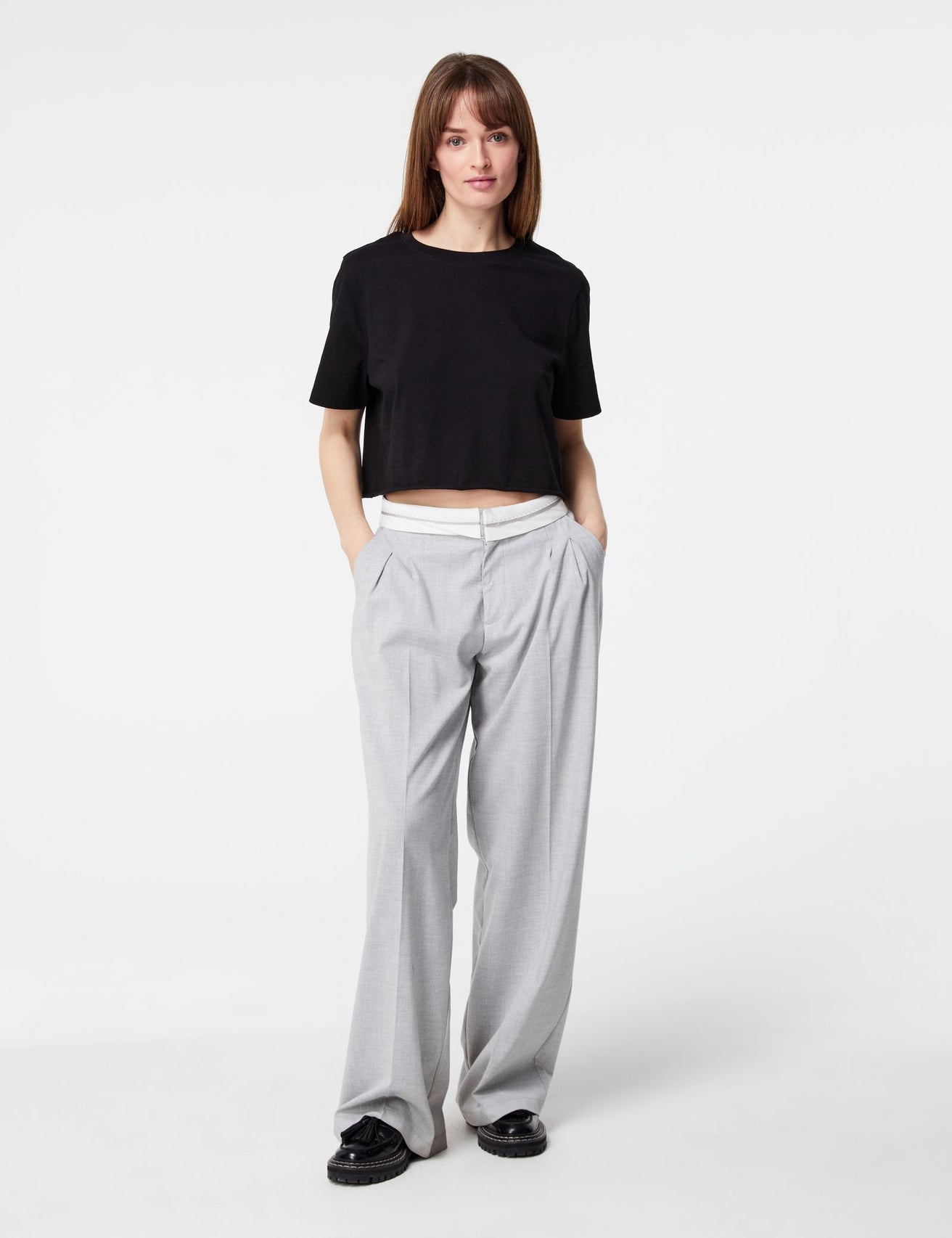 T-shirt court oversize noir - Image 2