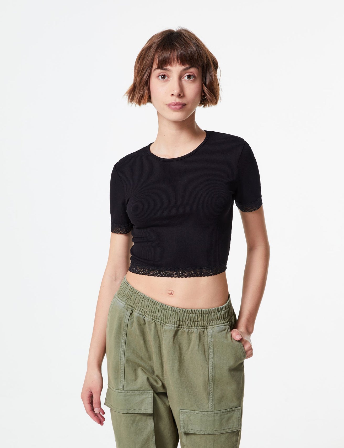 Tee-shirt avec dentelle - Image 1