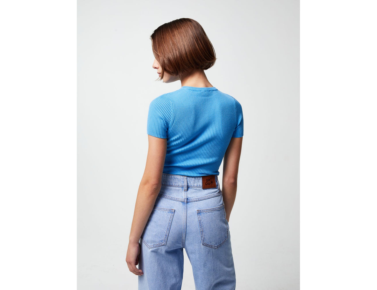 Pull côtelé bleu - Image 2