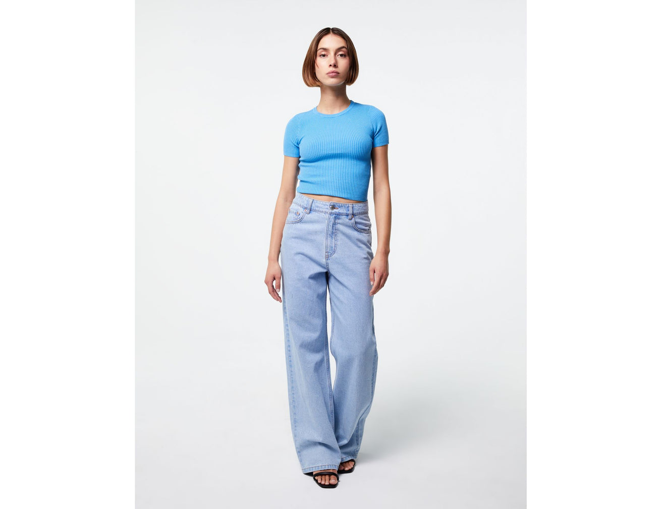 Pull côtelé bleu - Image 4