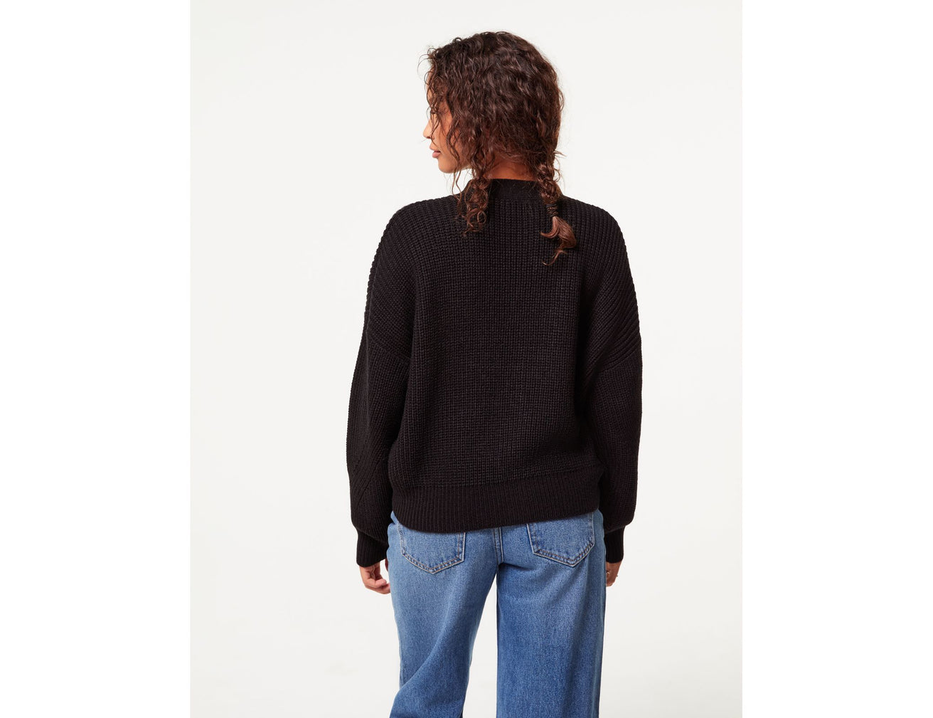Gilet en maille tressée noir - Image 3