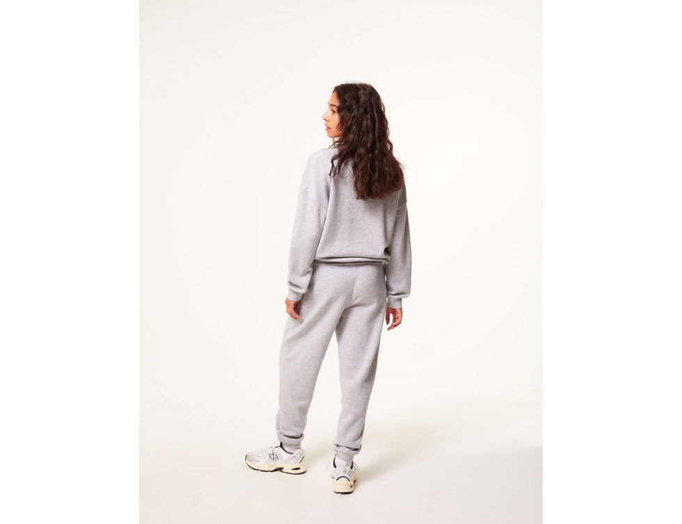 Jogging gris coutures apparentes