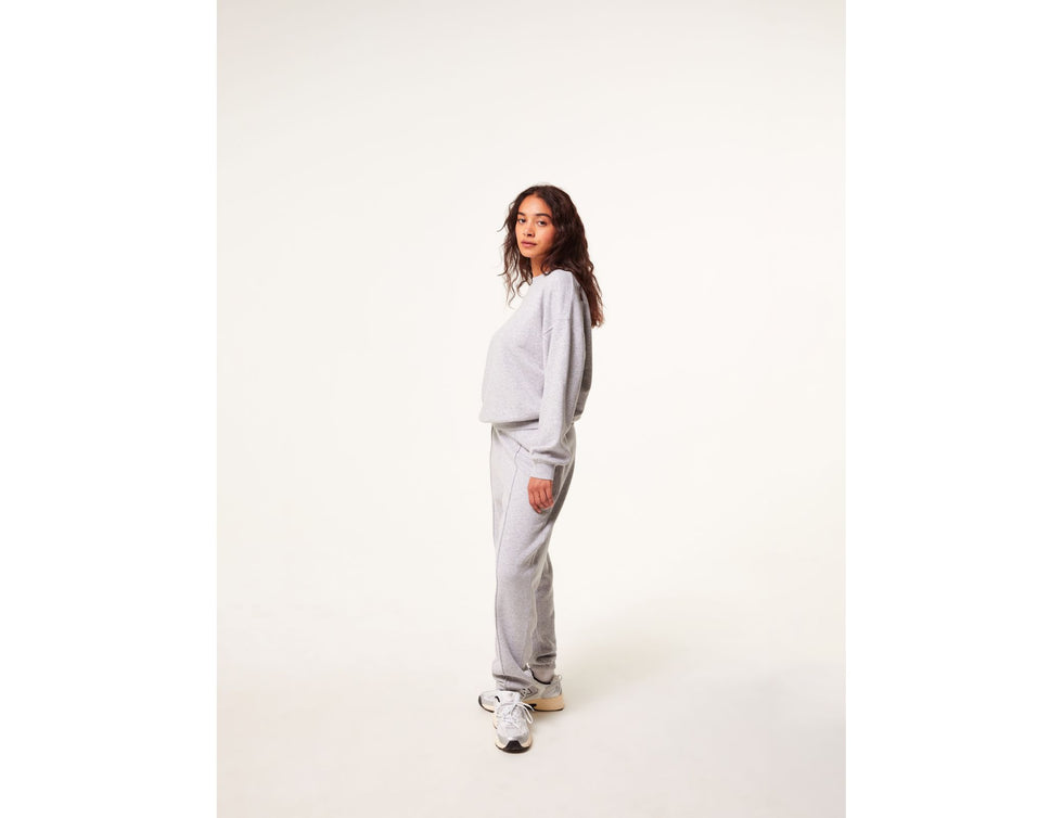 Jogging gris coutures apparentes