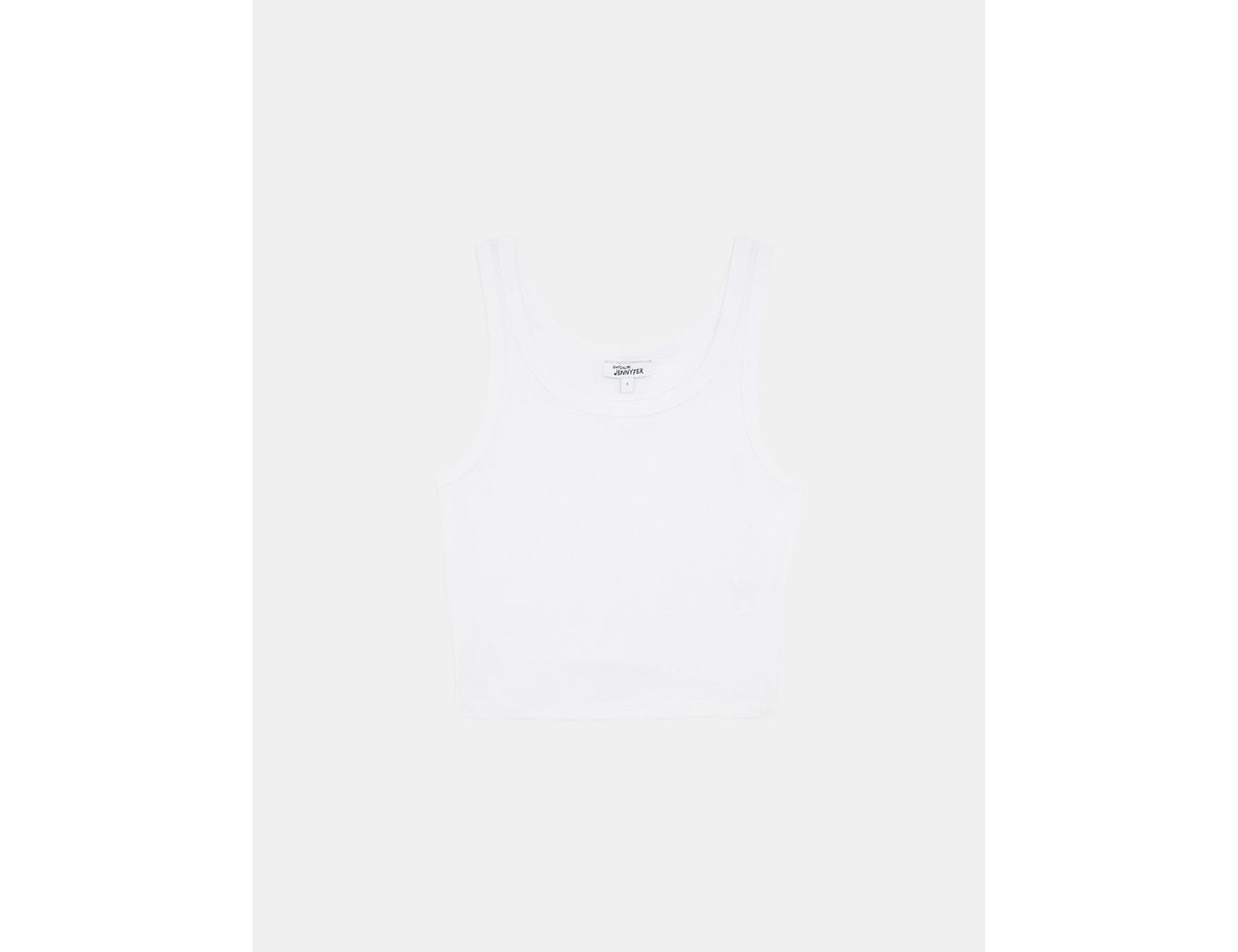 Débardeur basique côtelé blanc - Image 6