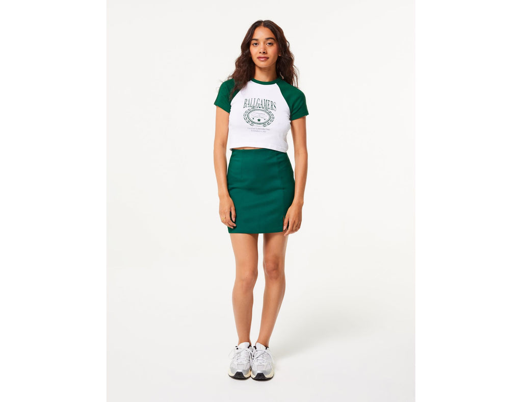 Tee-shirt blanc et vert imprimé : Ballgamers Columbia
