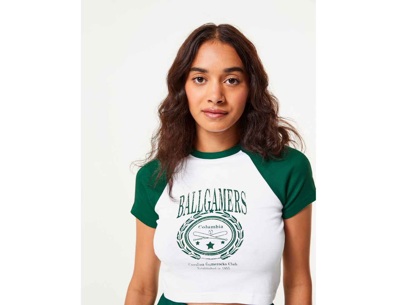 Tee-shirt blanc et vert imprimé : Ballgamers Columbia - Image 4