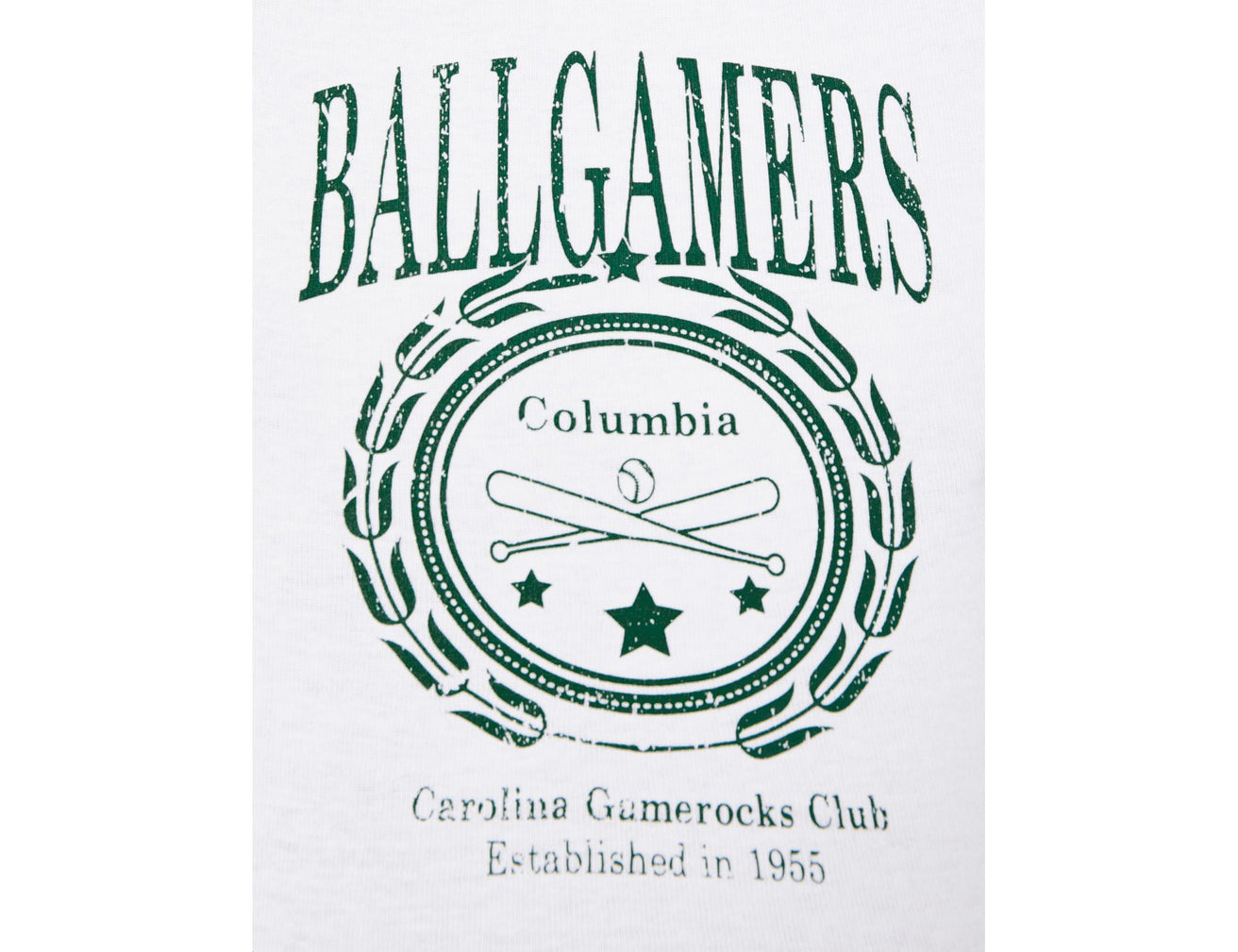 Tee-shirt blanc et vert imprimé : Ballgamers Columbia - Image 5