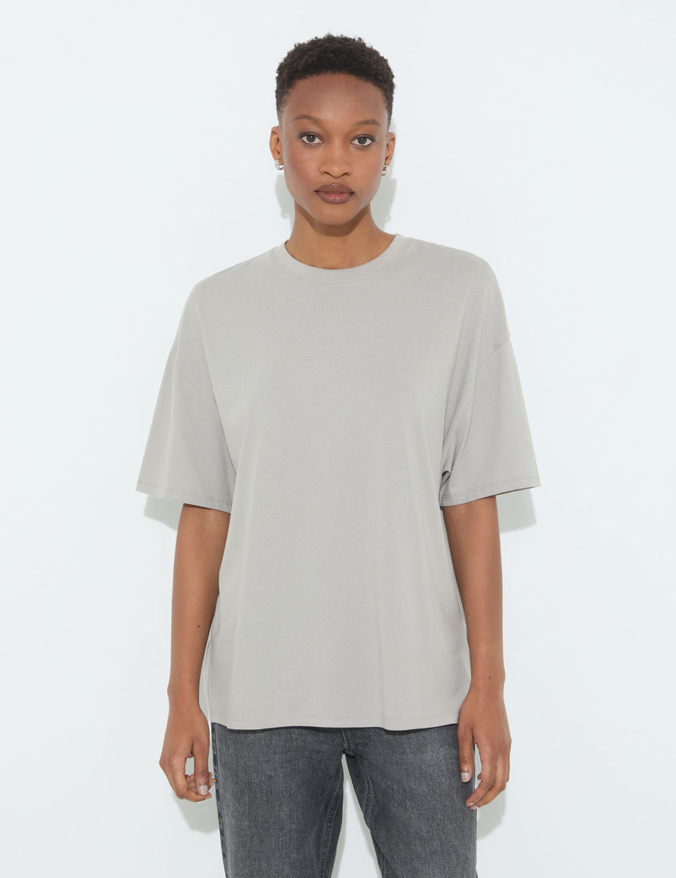 T-shirt oversize gris clair