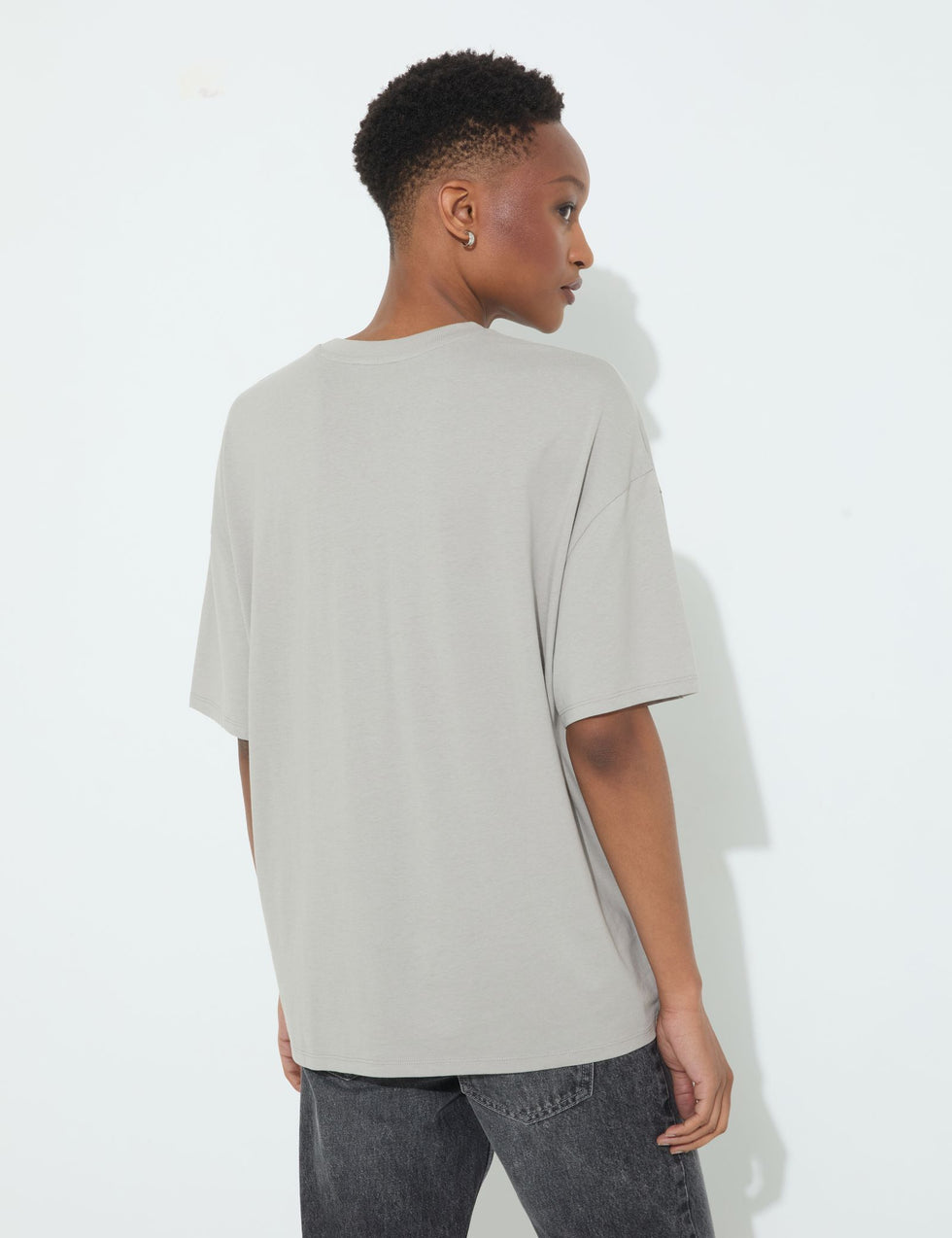 T-shirt oversize gris clair