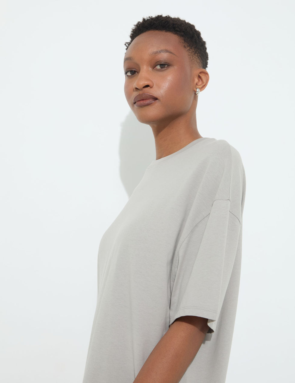 T-shirt oversize gris clair