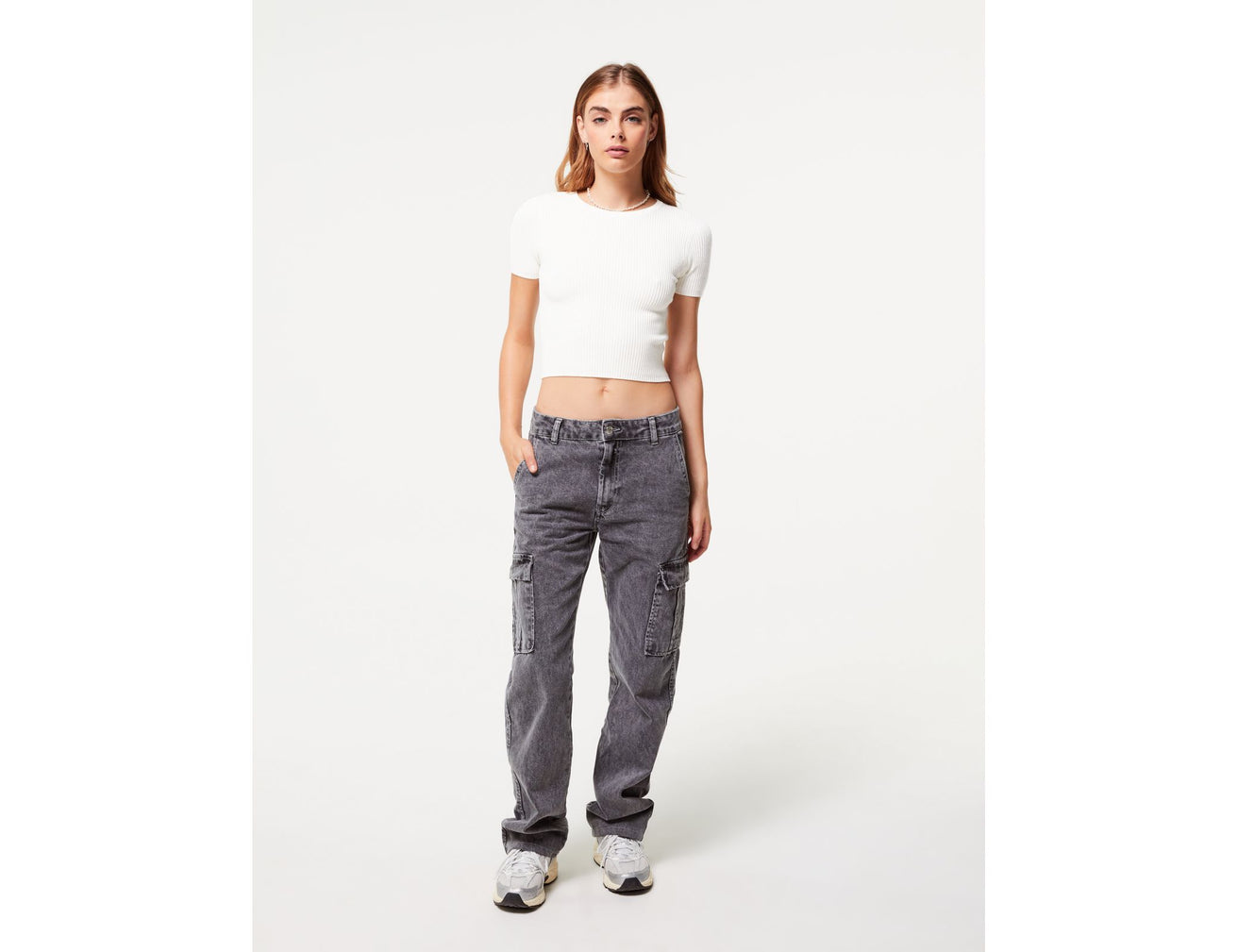 Jean straight gris moyen - Image 1