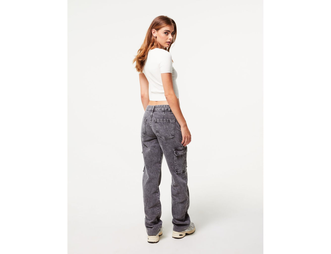 Jean straight gris moyen - Image 4