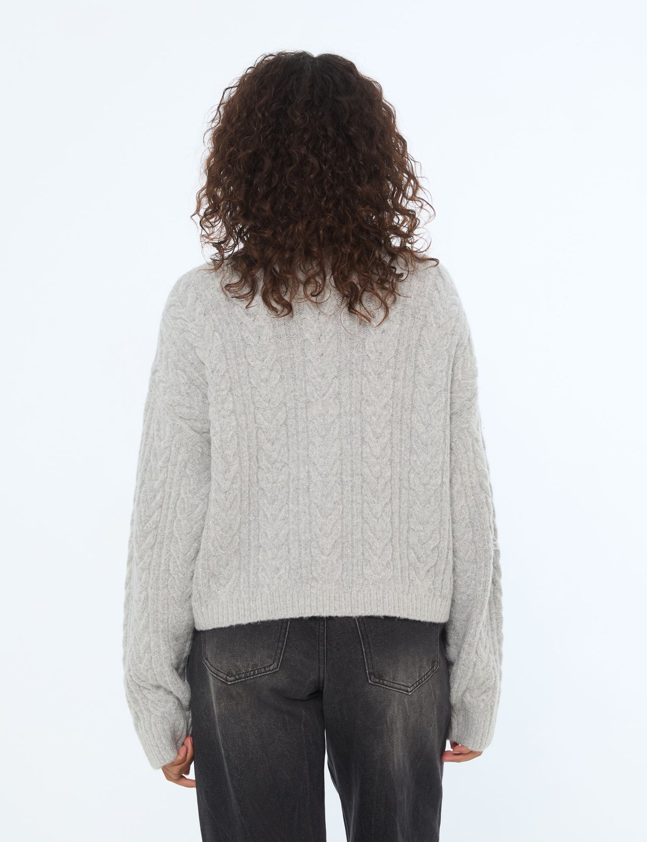 Pull col roulé gris chine - Image 2