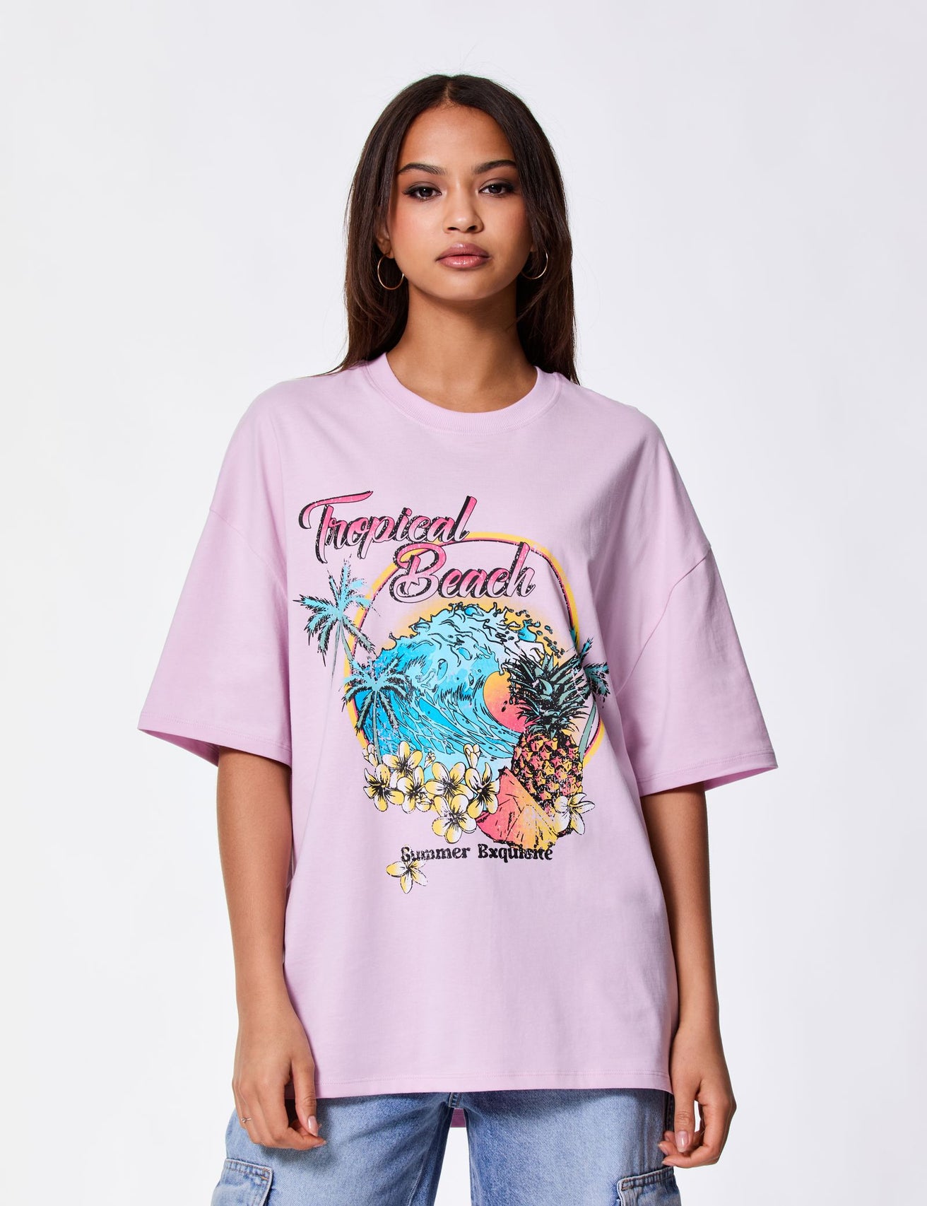 T-shirt oversize imprimé malabar - Image 1