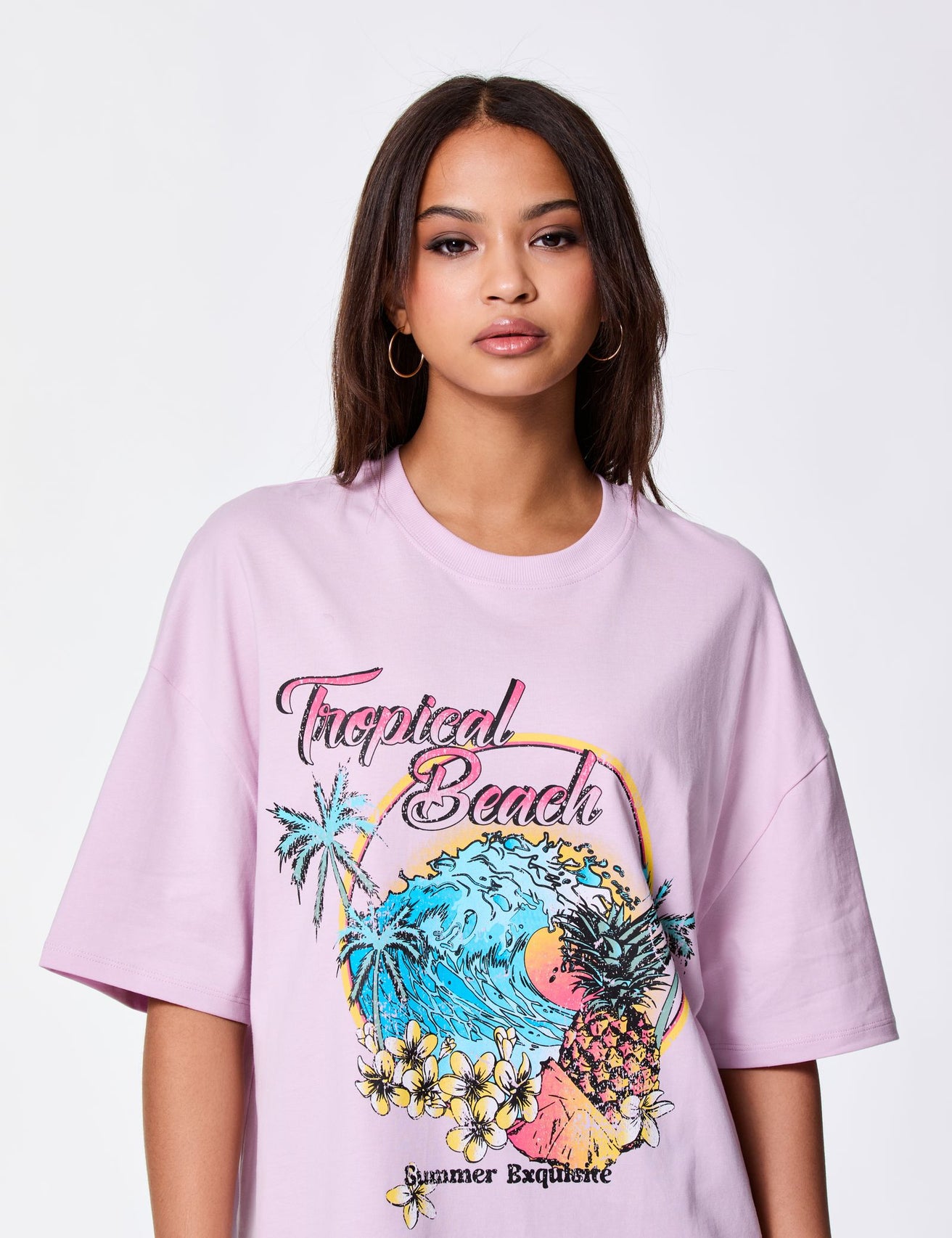 T-shirt oversize imprimé malabar - Image 5
