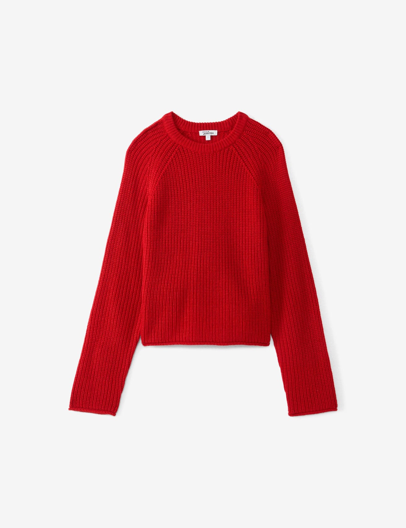 Pull en maille tressée rouge - Image 4