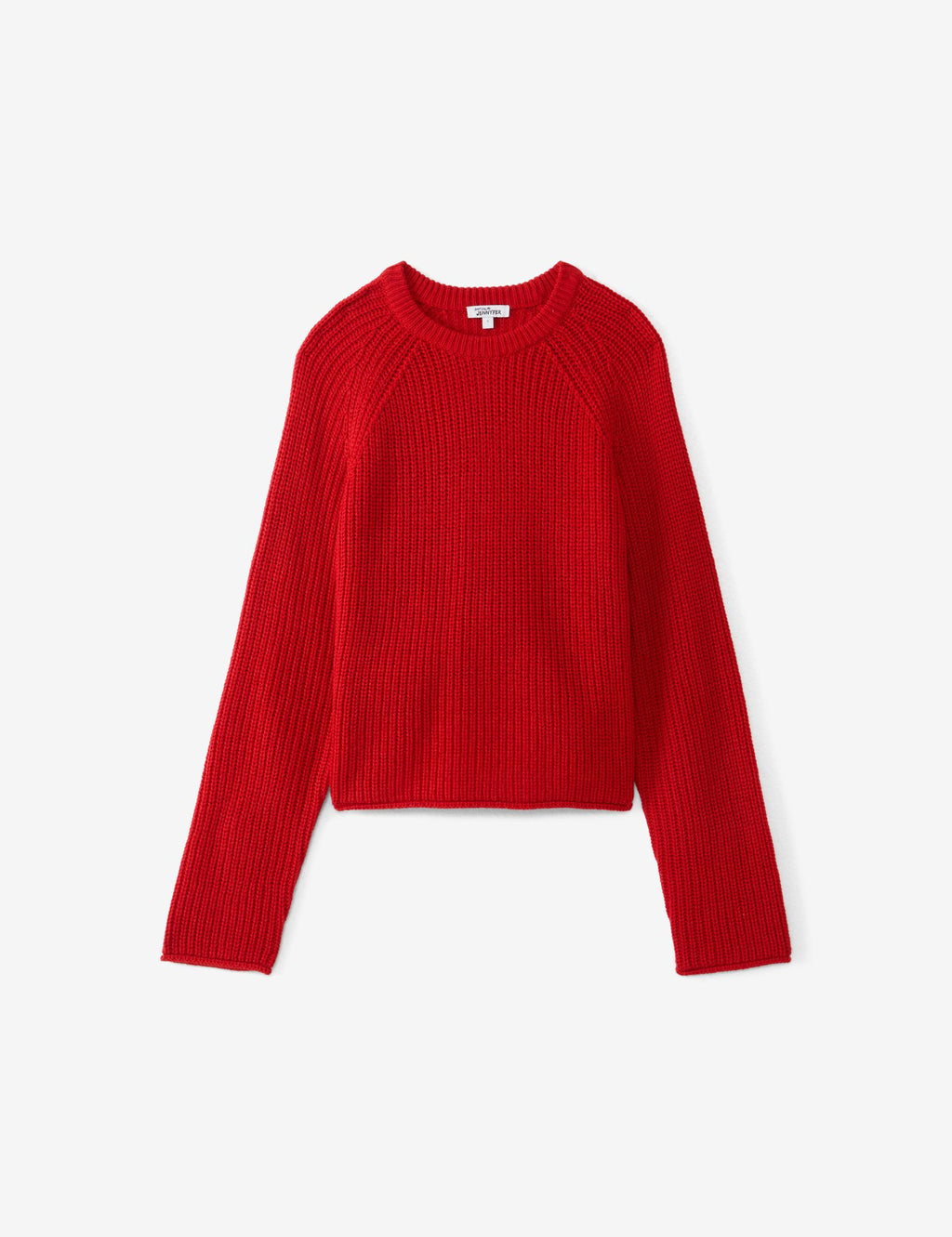 Pull en maille tressée rouge
