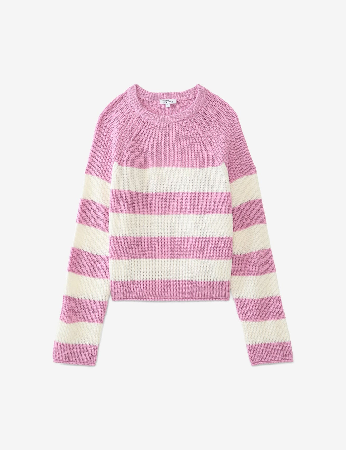 Pull en maille tressée lavande et écru - Image 1