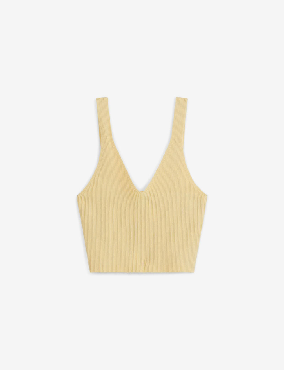 Crop top en maille vanille