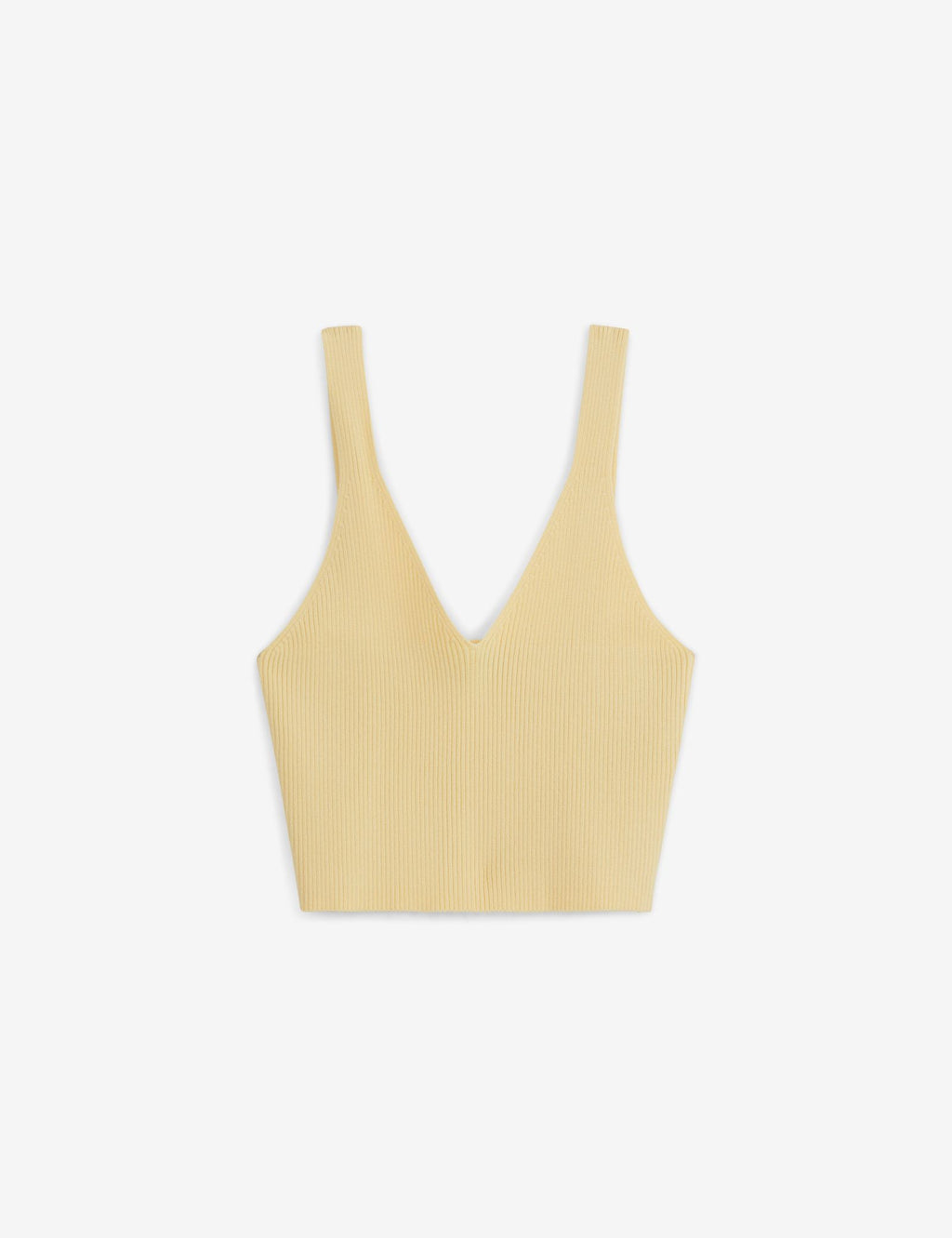Crop top en maille vanille
