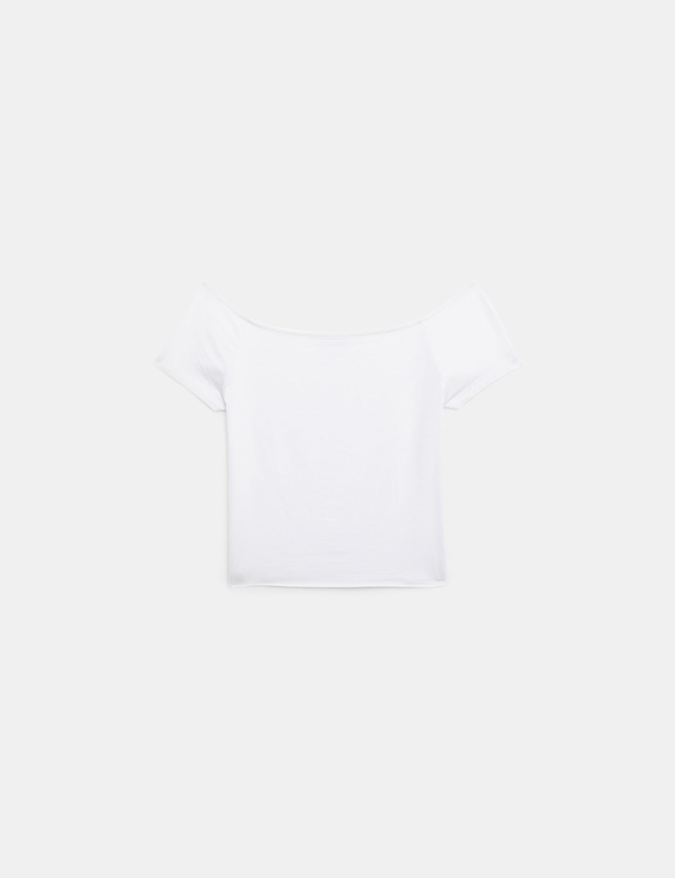 T-shirt col bardot blanc - Image 1