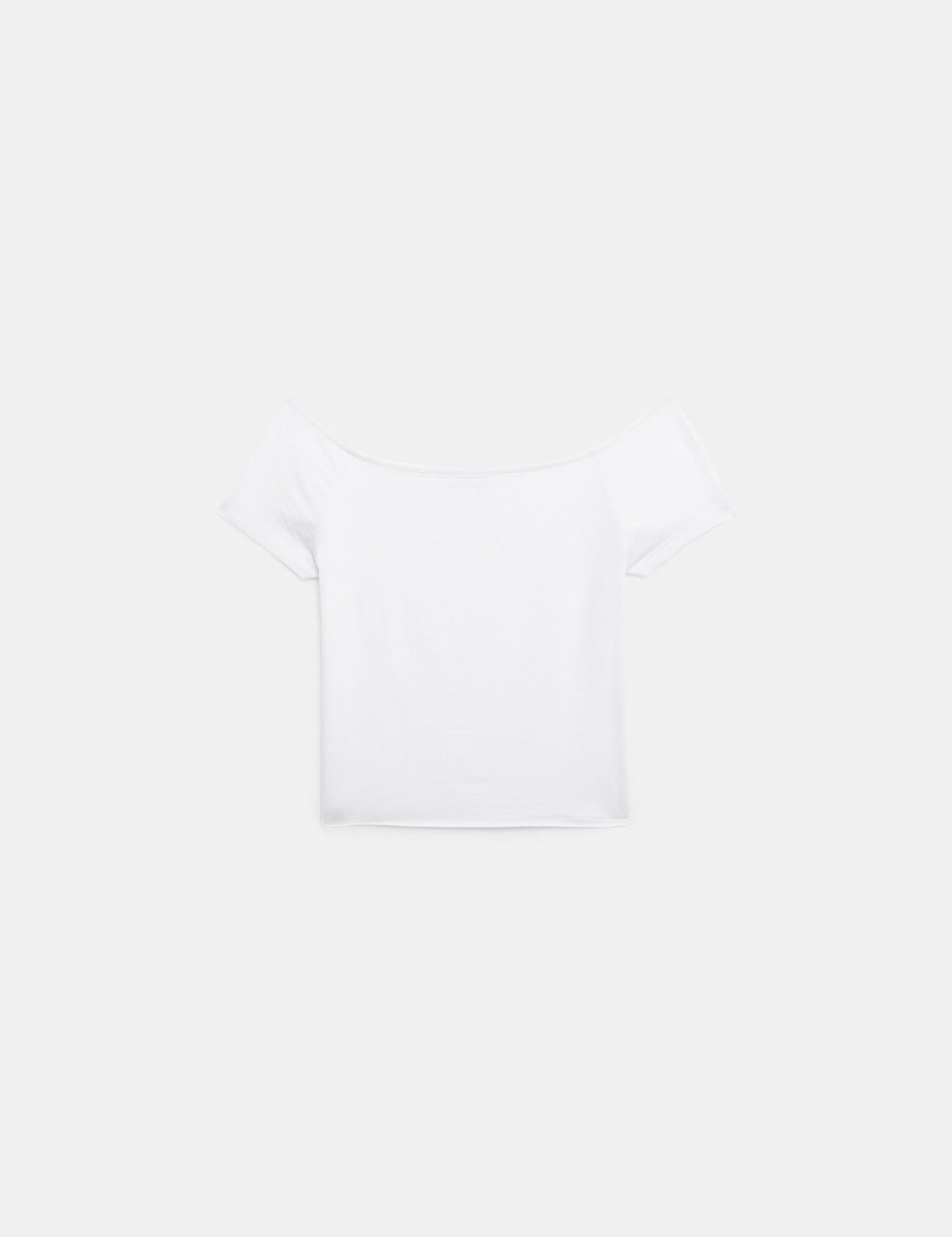T-shirt col bardot blanc