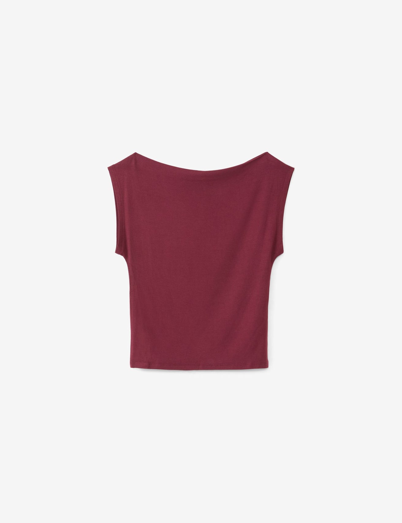 T-shirt col large prune - Image 1