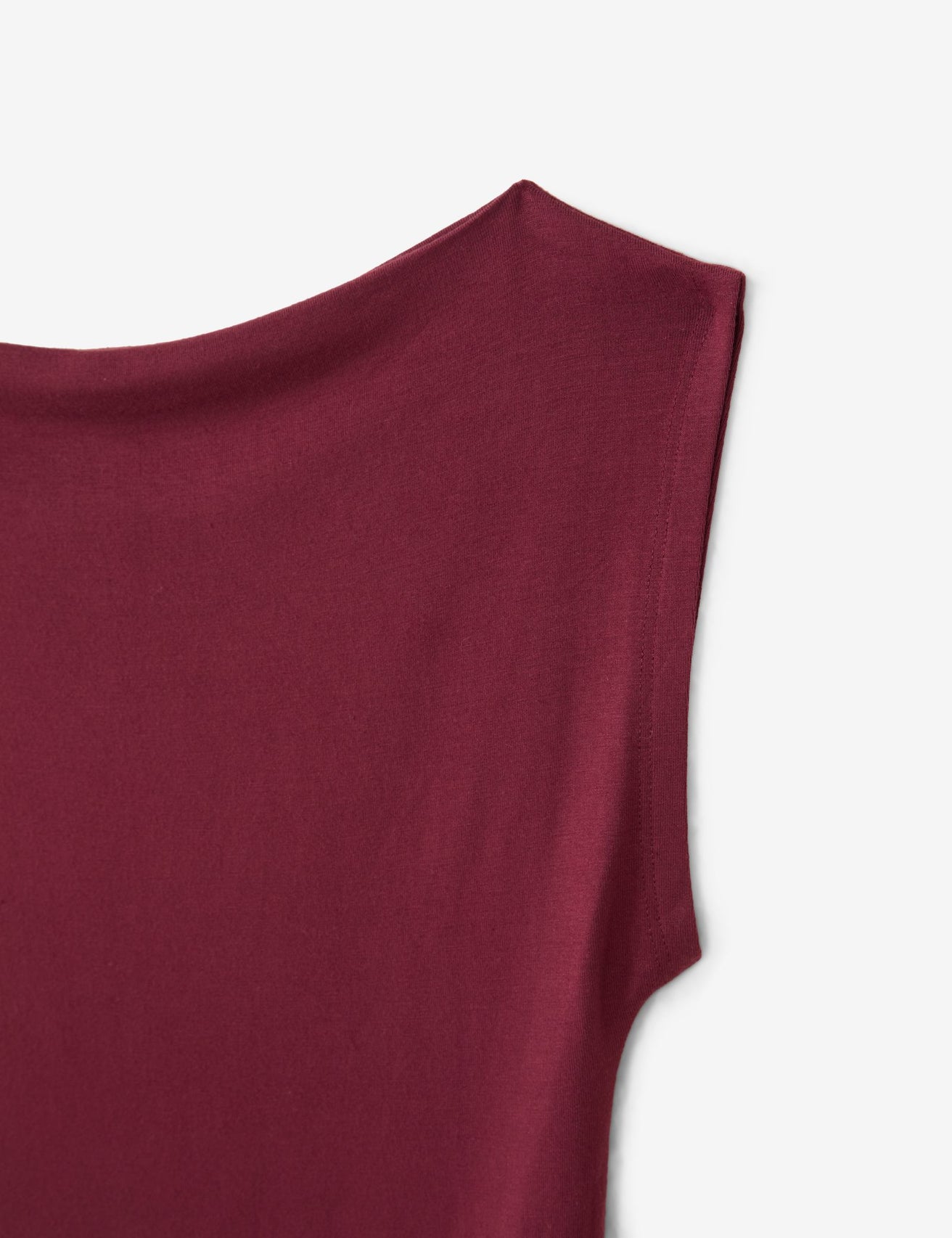 T-shirt col large prune - Image 2