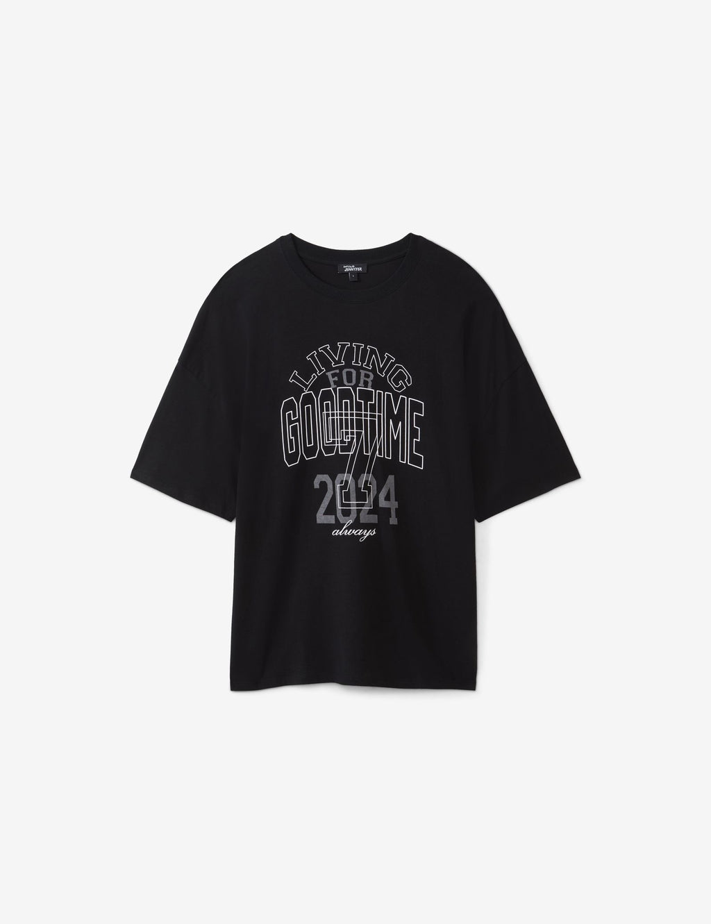 T-shirt oversize à message noir