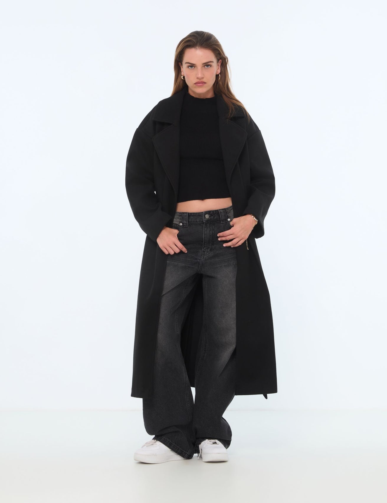 Manteau long noir - Image 1