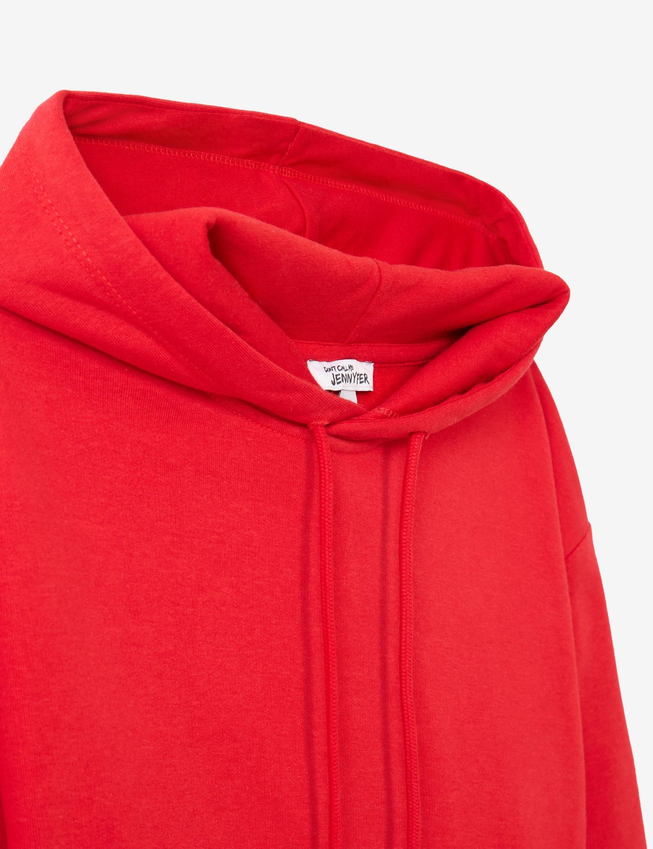 Sweat à capuche court rouge vif - Image 3