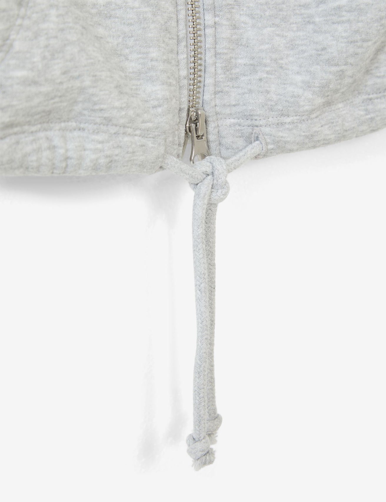 Sweat zippée sans manches gris chiné - Image 3