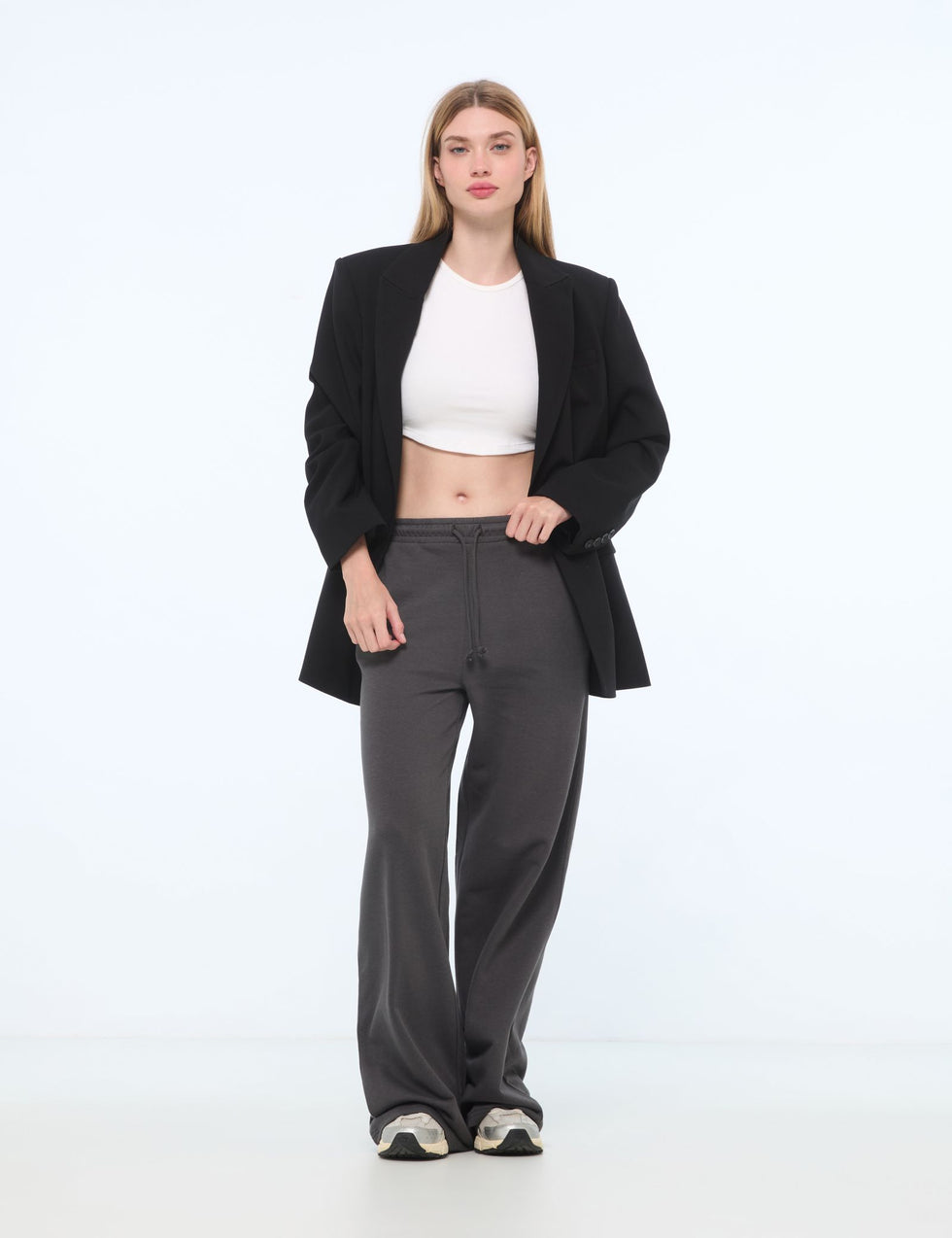 Jogging flare gris foncé