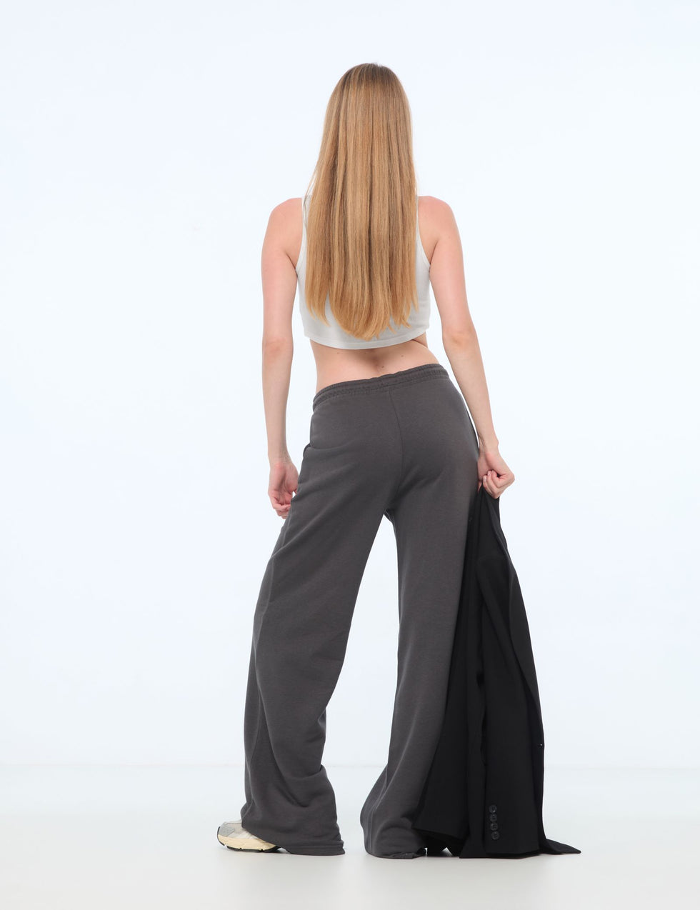 Jogging flare gris foncé