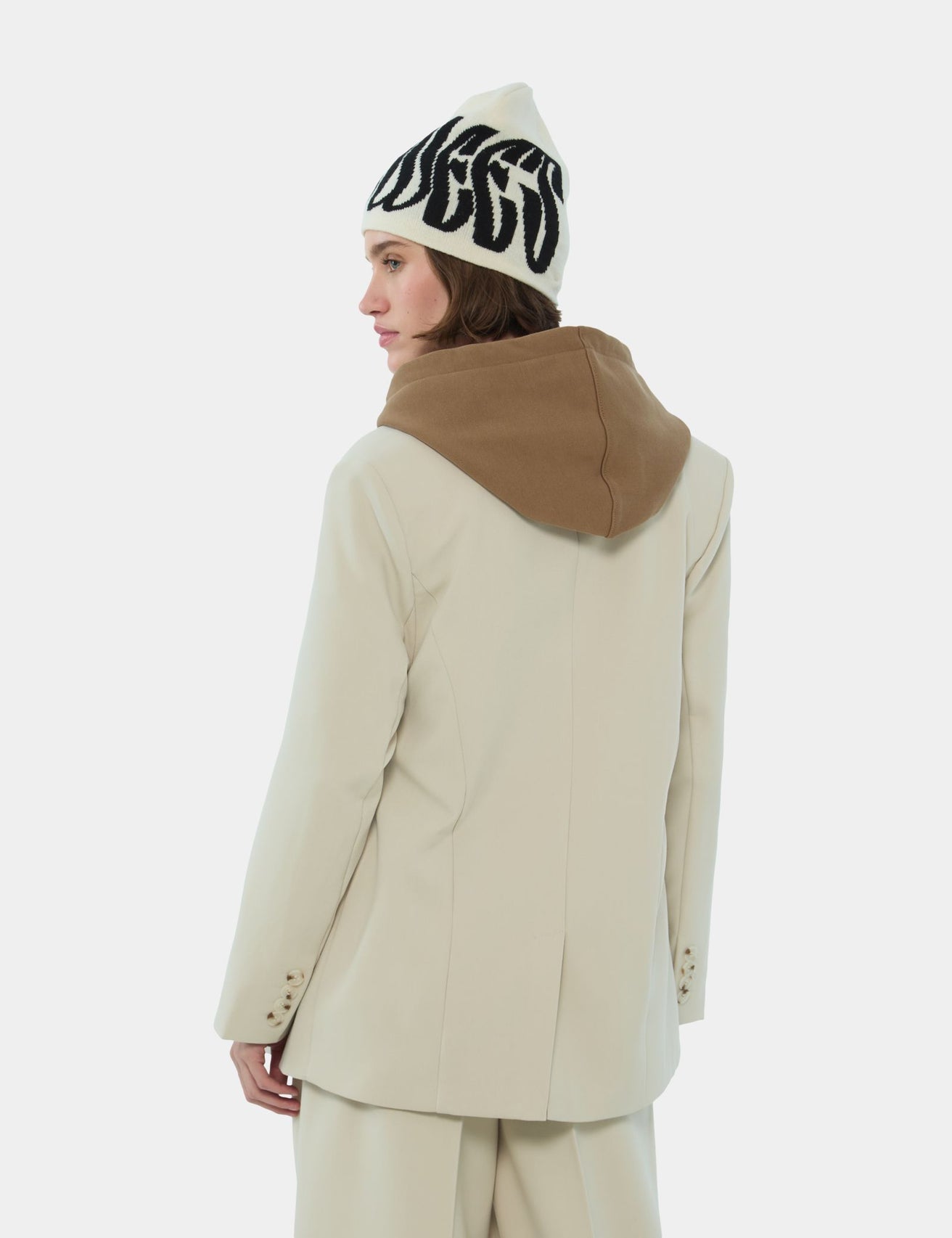 Veste blazer oversize creme - Image 3