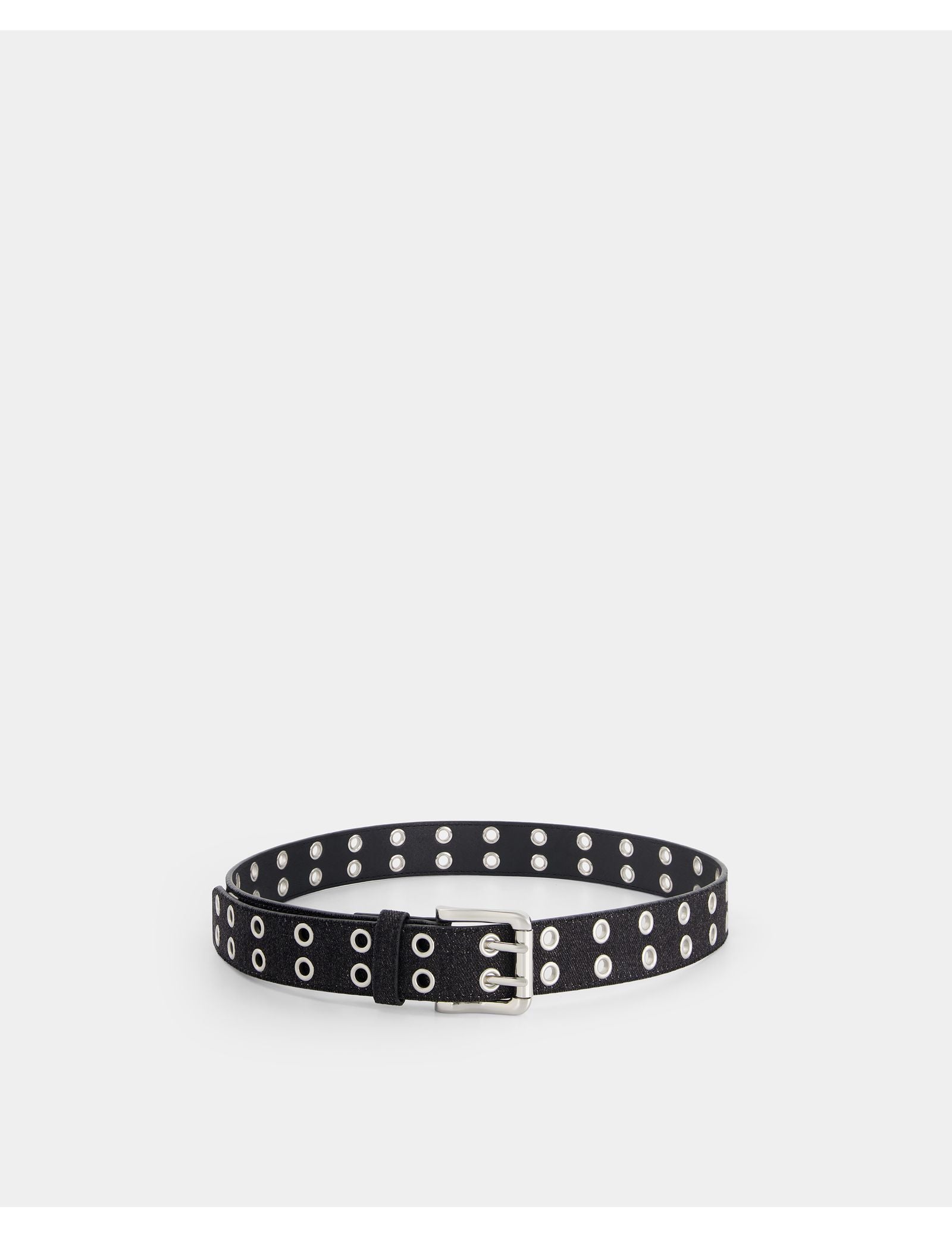 Ceinture tressee noire en matiere enduite Jennyfer