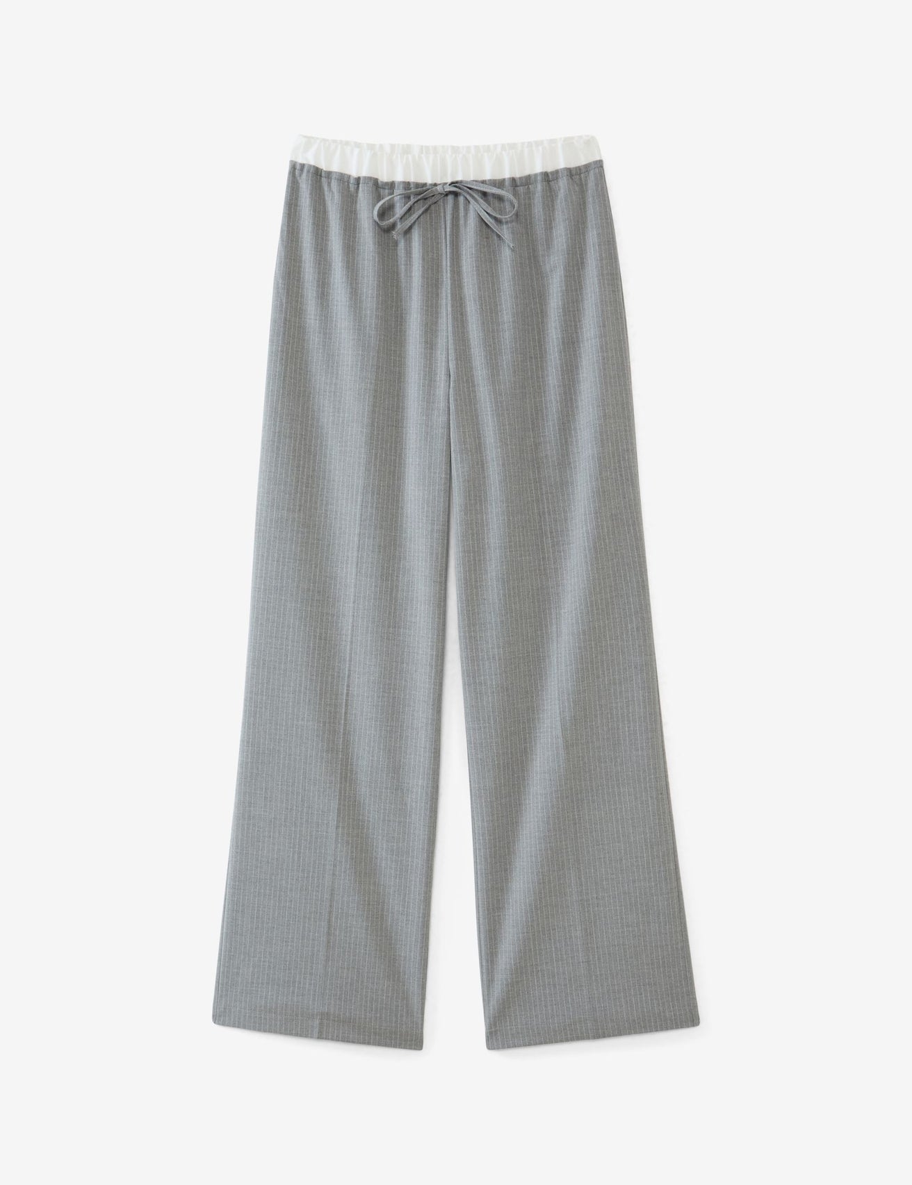 Pantalon fluide gris clair - Image 4
