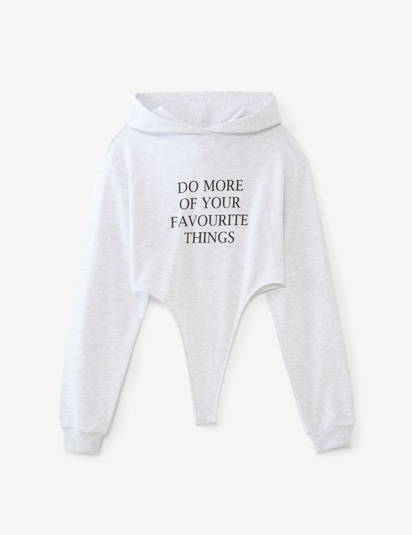 Sweat body oversize à message gris chine - Image 4