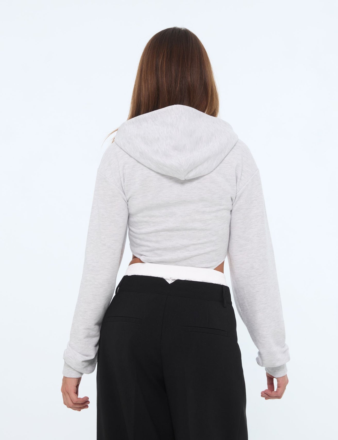 Sweat body oversize à message gris chine - Image 2