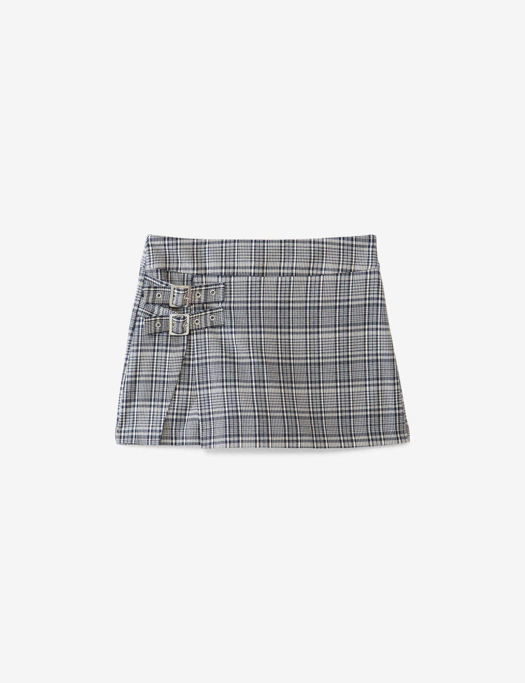 Short jupe à carreaux noir et blanc