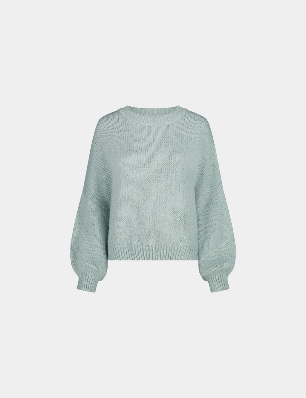 Pull oversize en mélange de laine vert clair