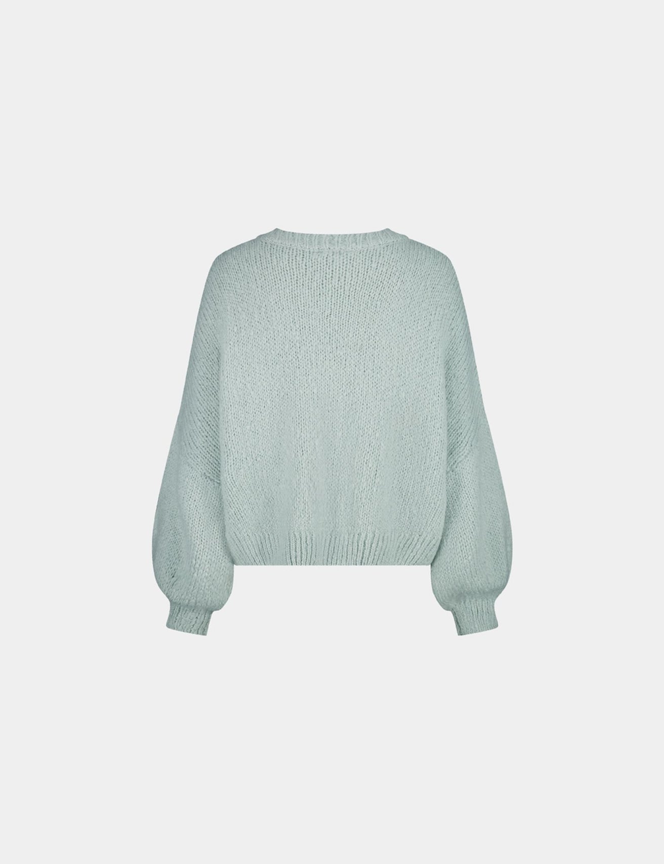 Pull oversize en mélange de laine vert clair - Image 5