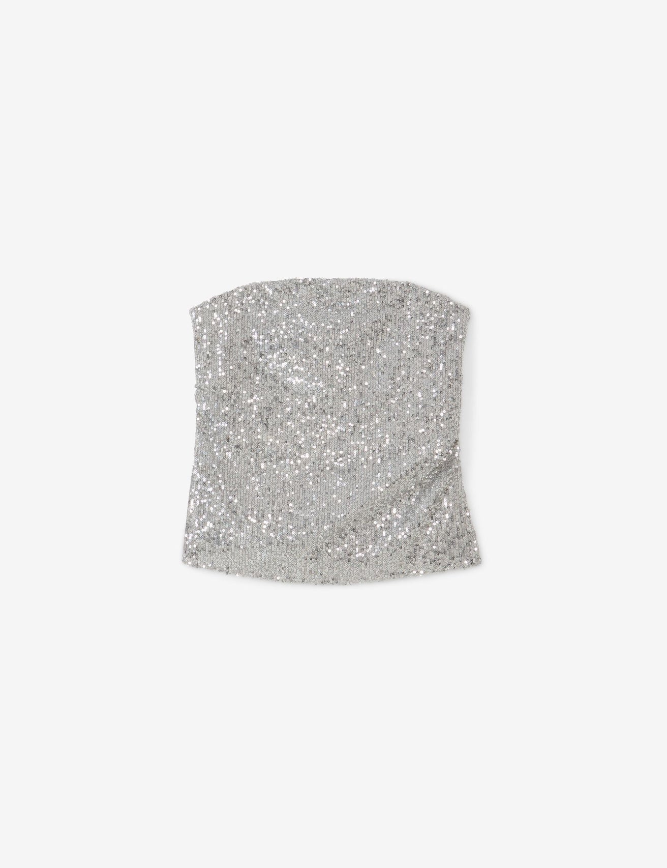 Top bustier à sequin gris - Image 1