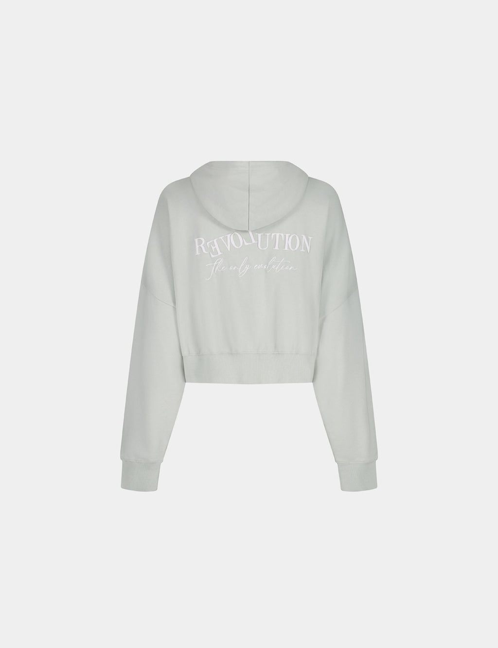 Sweat zippée à message vert clair