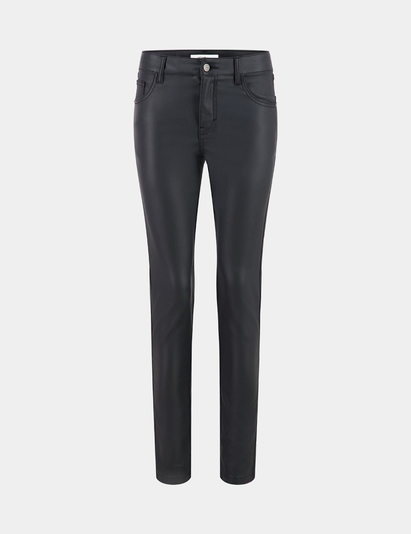 Pantalon noir en matière enduite - Image 4